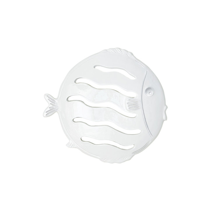 Matte White Ceramic Tropical Fish Wall Art