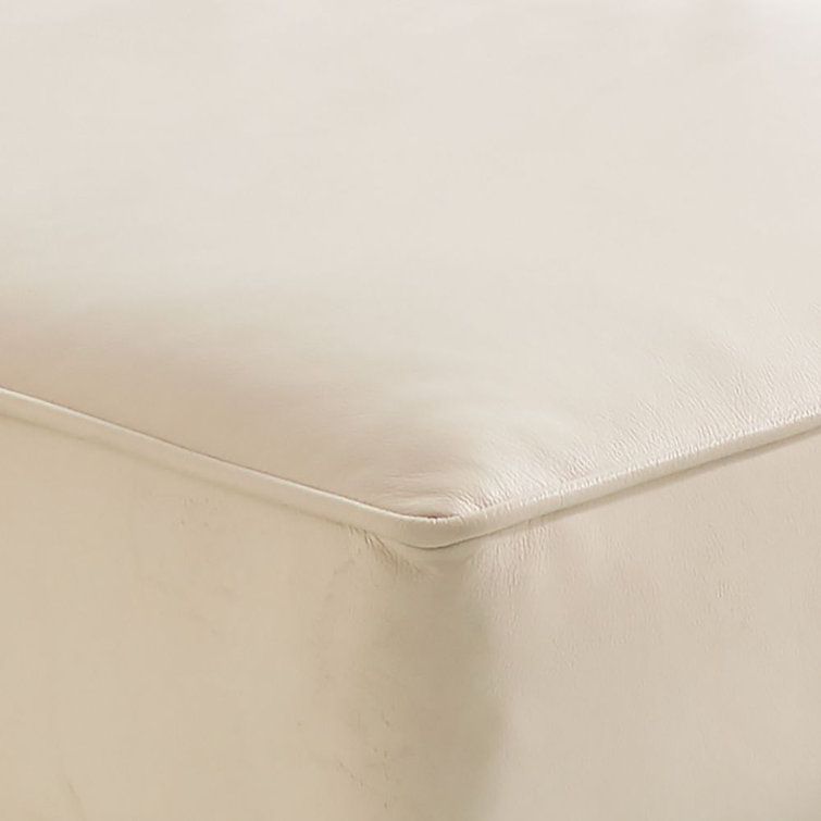 Adelaide Handcrafted Beige Leather Spindle Wing Chair
