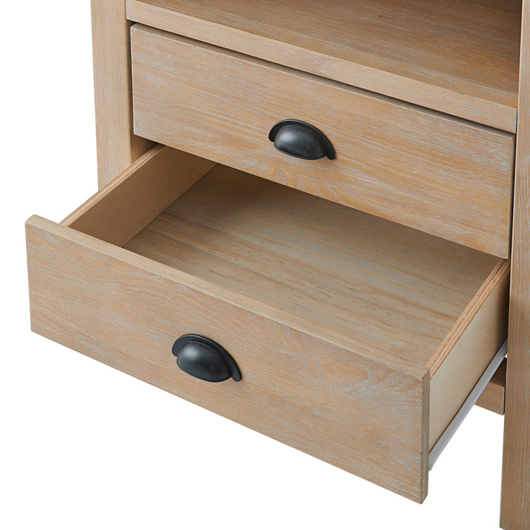 Arden Light Driftwood Pine Wood Queen Bedroom Set