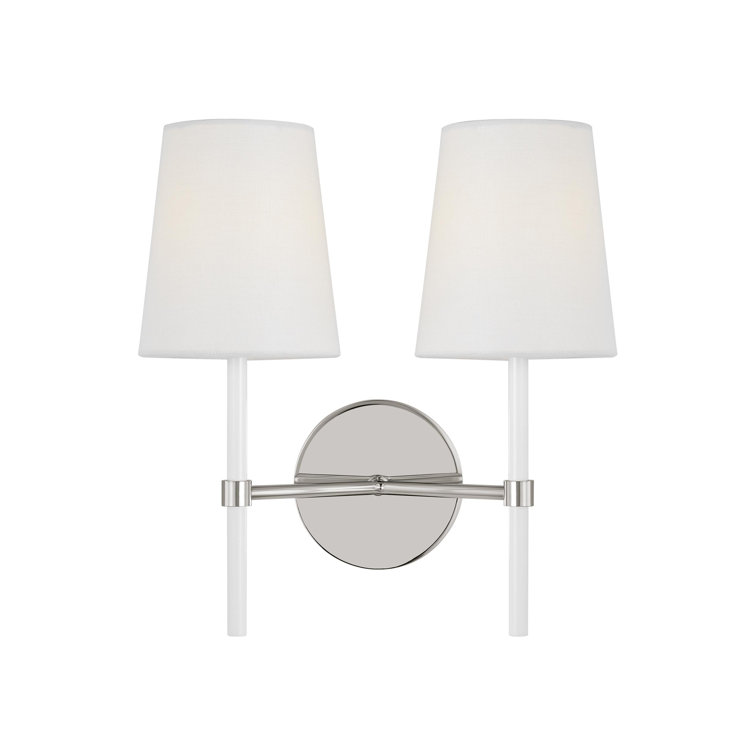 Polished Nickel Dimmable Direct Wired Wall Sconce