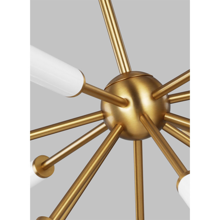 Burnished Brass 12-Light Sputnik Chandelier