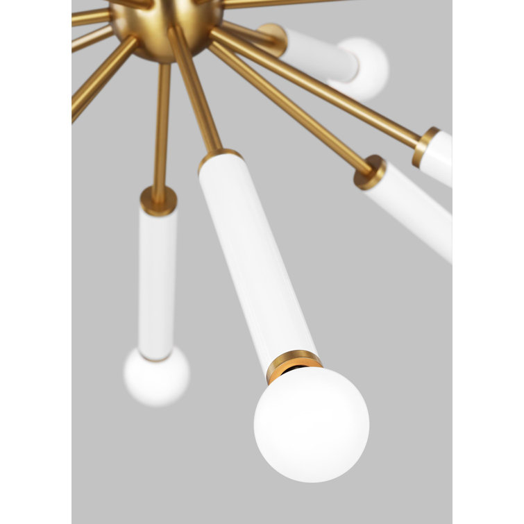 Burnished Brass 12-Light Sputnik Chandelier