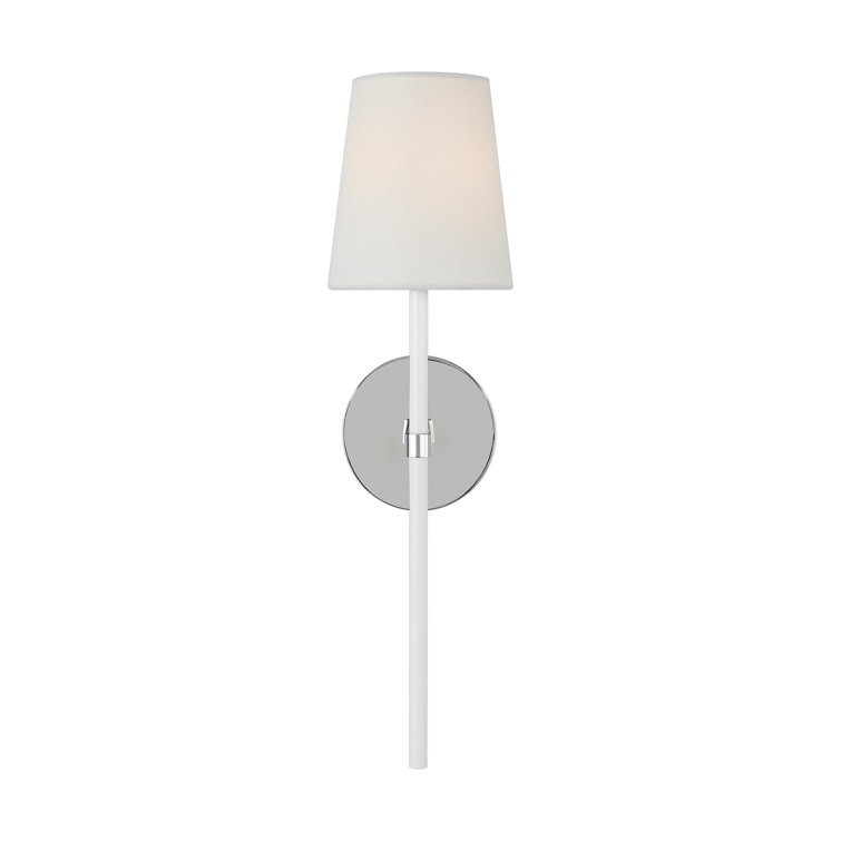 Monroe Polished Nickel Cone-Shaped Direct Wired Wall Sconce