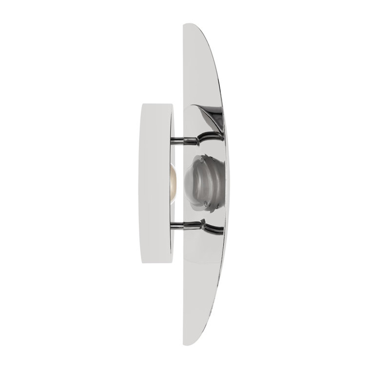 Dottie 12" Transitional Dimmable LED Sconce in Polished Nickel