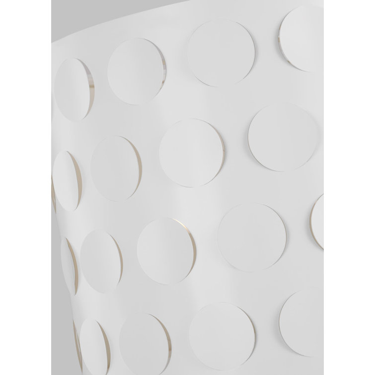 Large Matte White Glass Drum Pendant Light
