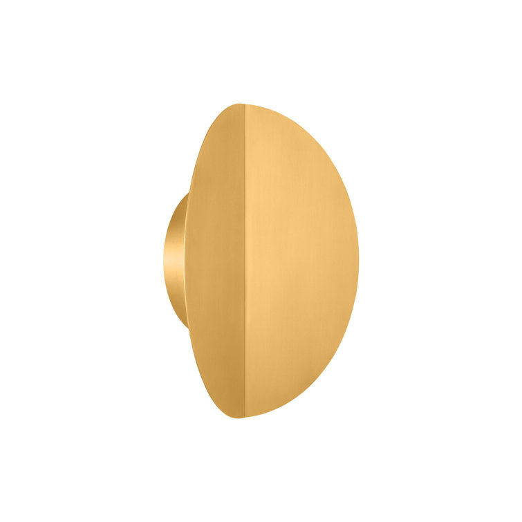 Dottie Burnished Brass Dimmable LED Wall Sconce, 12"