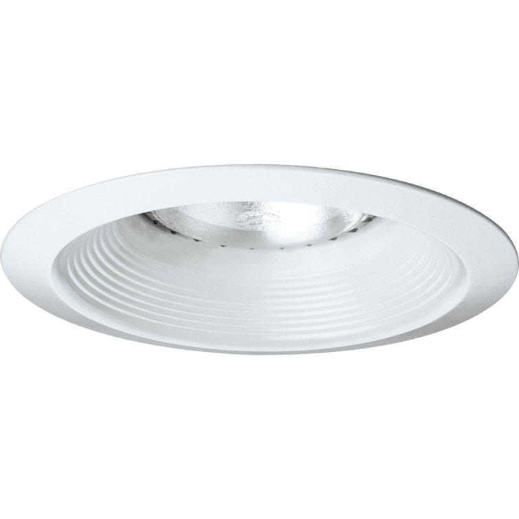 White Aluminum 6" Recessed Baffle Trim