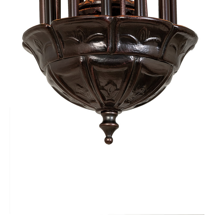 Mahogany Bronze Mini 12-Light Pond Lily Chandelier