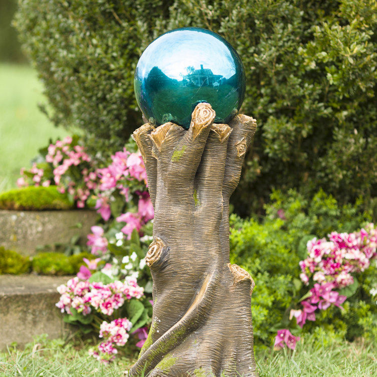 Teal 10-Inch Stainless Steel Weather-Resistant Gazing Ball