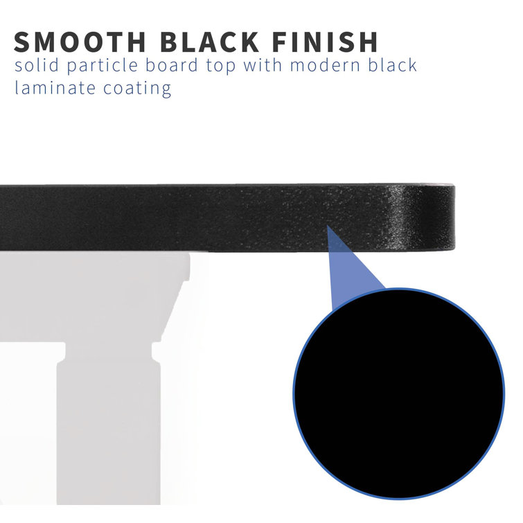 Black 36" x 24" Laminated Particle Board Table Top