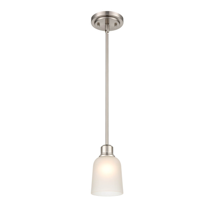 Elegant Amberle Brushed Nickel Globe Pendant with Frosted Glass