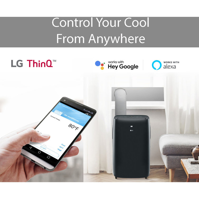 LG 8,000 BTU Black Portable Air Conditioner with Remote