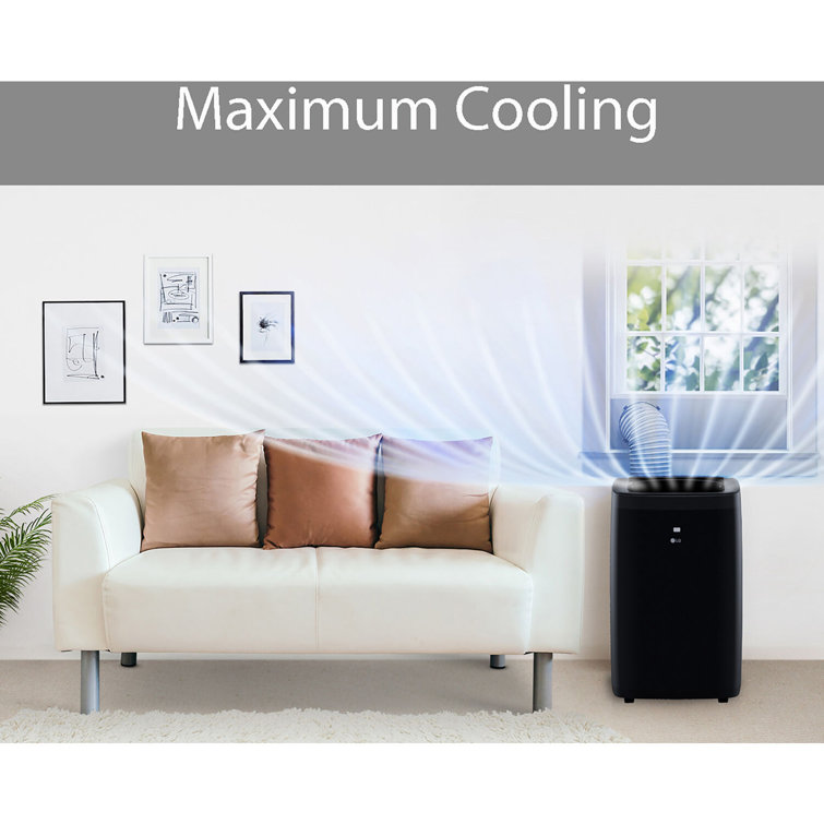 LG 8,000 BTU Black Portable Air Conditioner with Remote