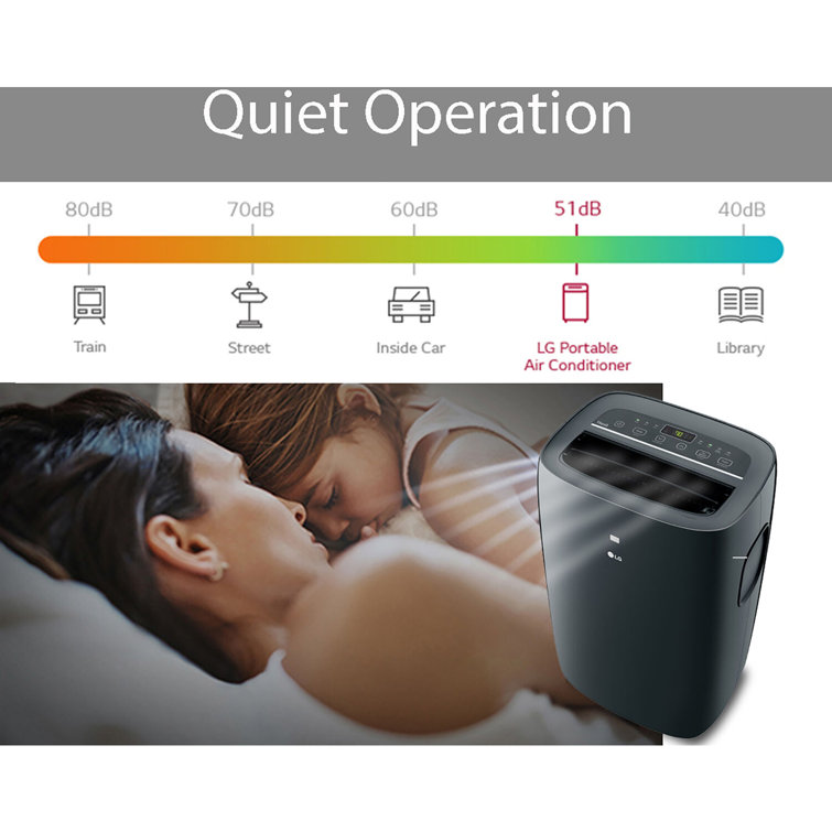 LG 8,000 BTU Black Portable Air Conditioner with Remote