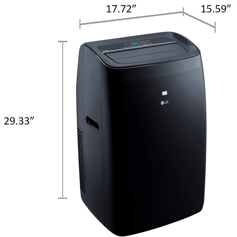 LG 10,000 BTU Black Smart Portable Air Conditioner