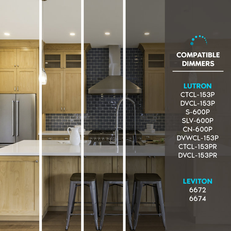 4 Inch Ultra Thin Dimmable LED Recessed Lighting Kit with Color Options