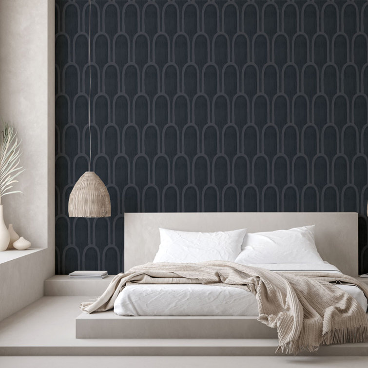 Blue Matte Vinyl Self-Adhesive Removable Wallpaper