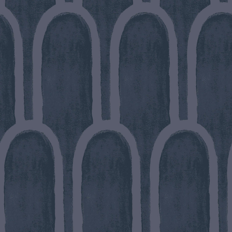 Blue Matte Vinyl Self-Adhesive Removable Wallpaper