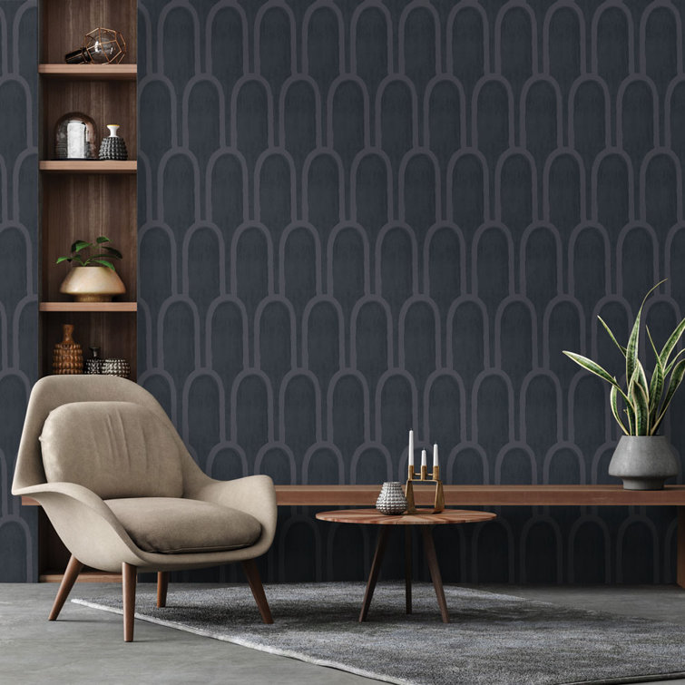 Blue Matte Vinyl Self-Adhesive Removable Wallpaper
