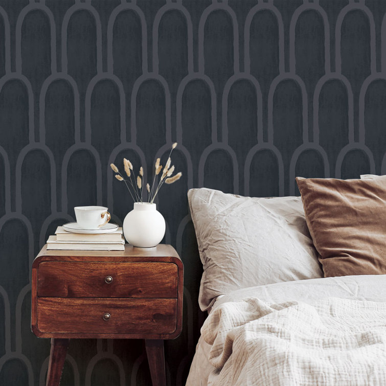 Blue Matte Vinyl Self-Adhesive Removable Wallpaper