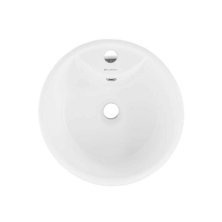 Monaco 33" Matte White Ceramic Pedestal Bathroom Sink