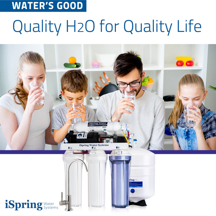iSpring 5-Stage Under Sink Reverse Osmosis Water Filtration System with Pump