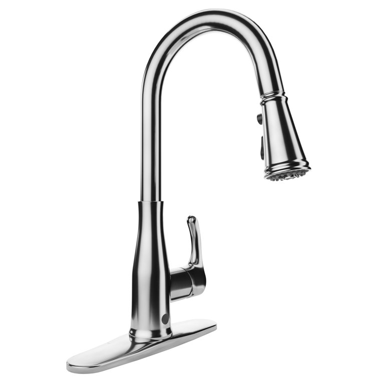 Stainless Steel Touchless Pull-Down Kitchen Faucet with Spray