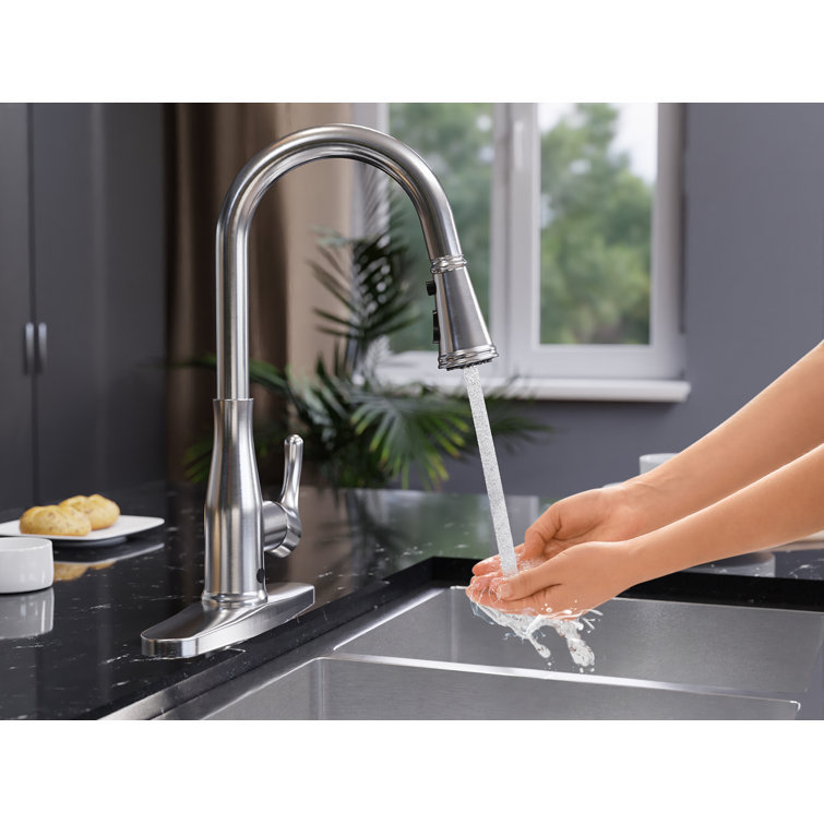 Stainless Steel Touchless Pull-Down Kitchen Faucet with Spray