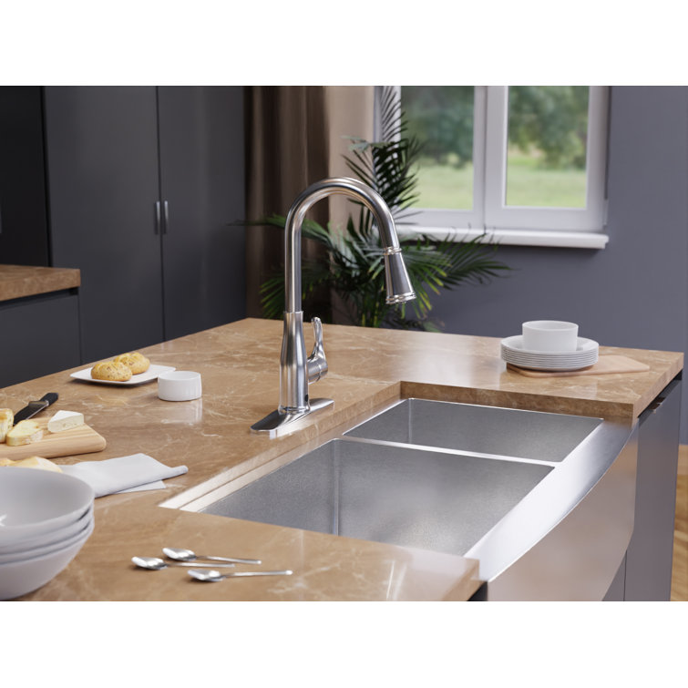 Stainless Steel Touchless Pull-Down Kitchen Faucet with Spray