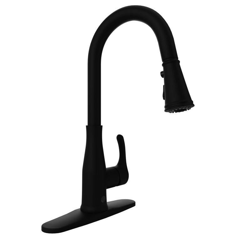 Matte Black Stainless Steel Touchless Pull-Down Kitchen Faucet