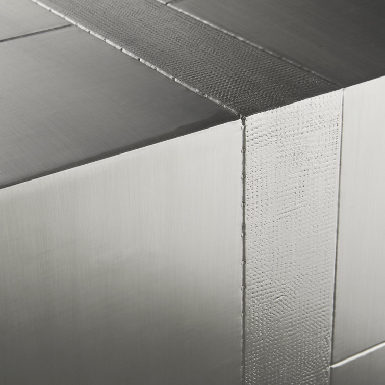 White Nickel-Plated Double Dresser with Soft Close Drawer