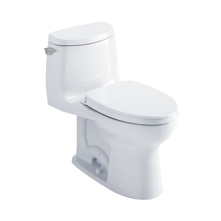 Bone Vitreous China Elongated One-Piece Toilet with High Efficiency Flush