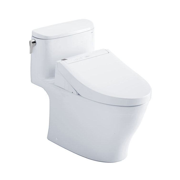White High Efficiency One-Piece Elongated Bidet Toilet