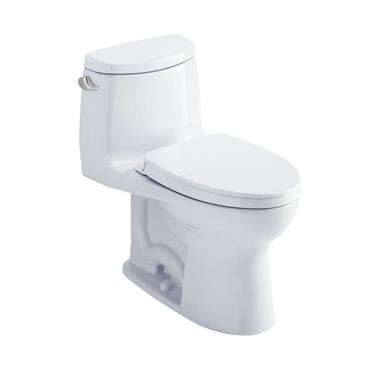 High Efficiency White Elongated One-Piece Toilet with Seat