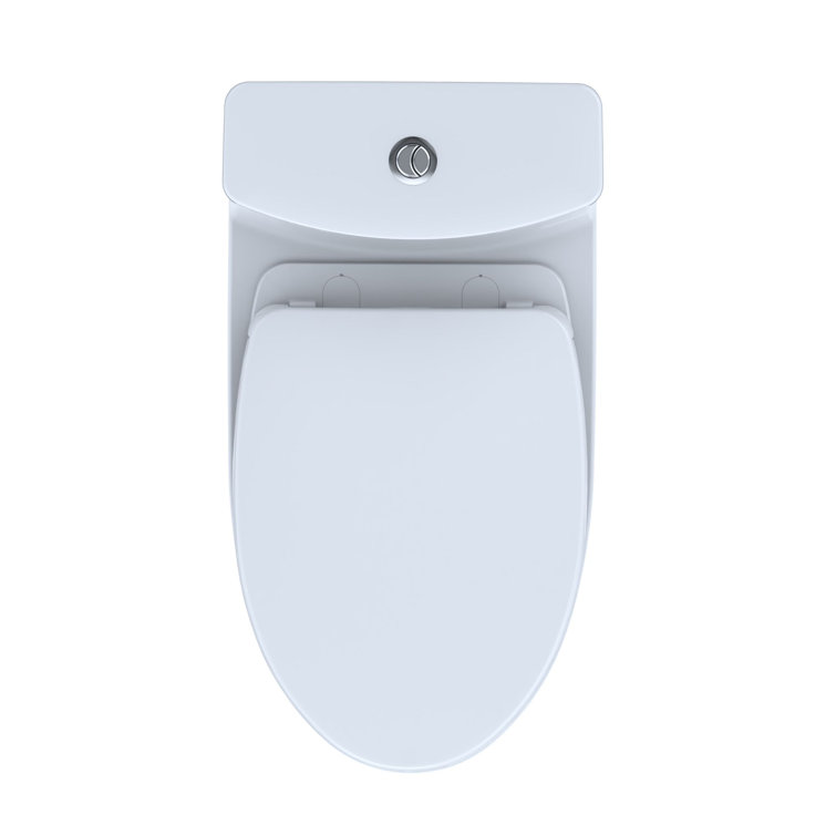 Elongated Bone Vitreous China Dual-Flush High-Efficiency Toilet