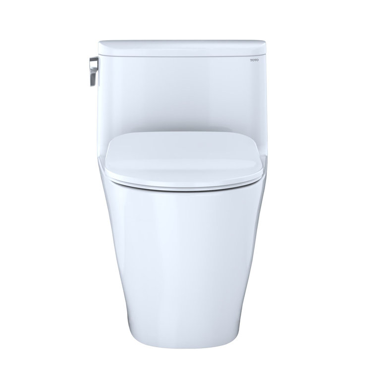 White High Efficiency Elongated One-Piece Toilet with Seat