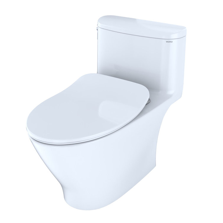 White High Efficiency Elongated One-Piece Toilet with Seat