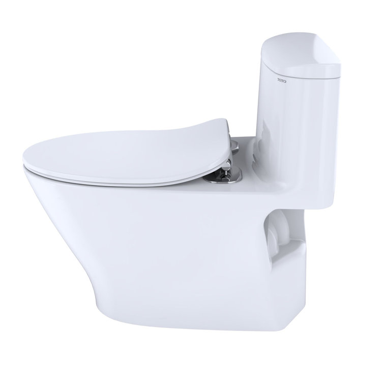 White High Efficiency Elongated One-Piece Toilet with Seat