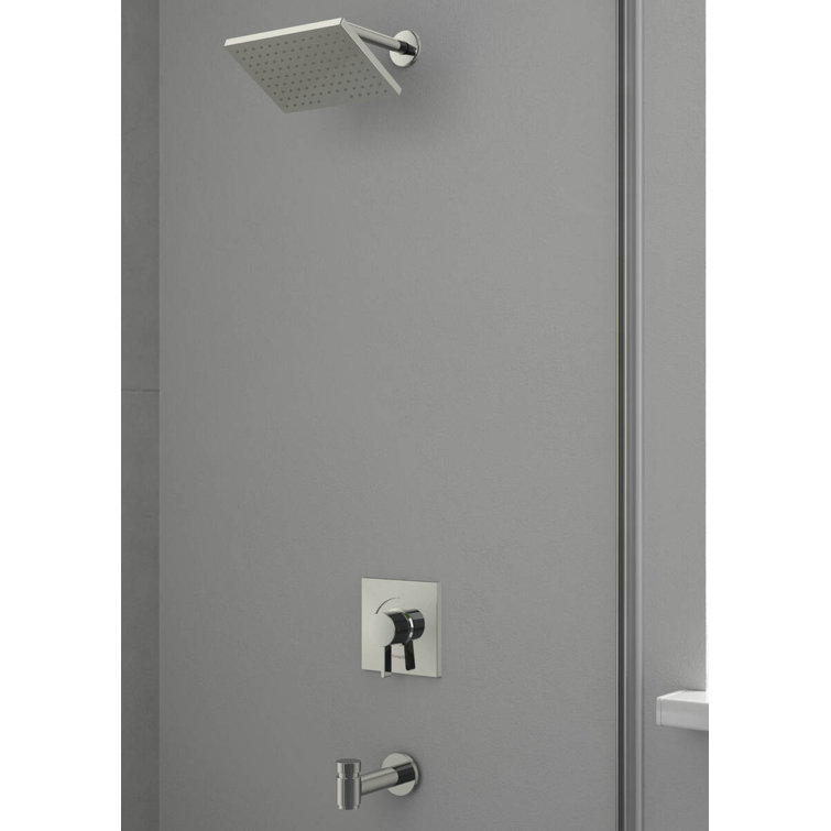 Modern Ecostat Square Black Pressure Balance Shower Valve Trim