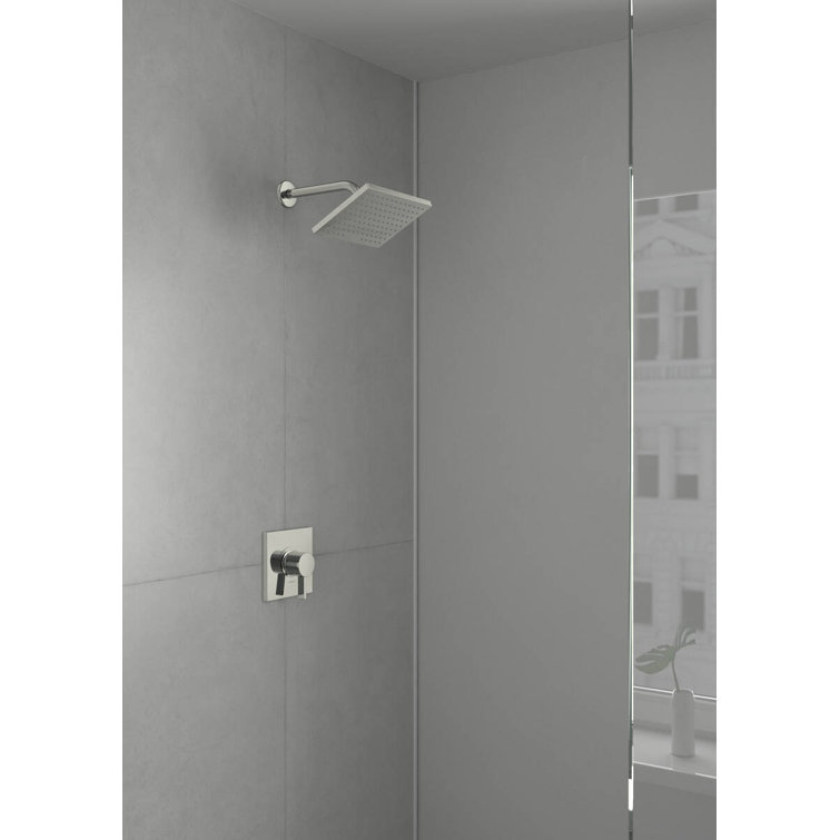 Modern Ecostat Square Black Pressure Balance Shower Valve Trim