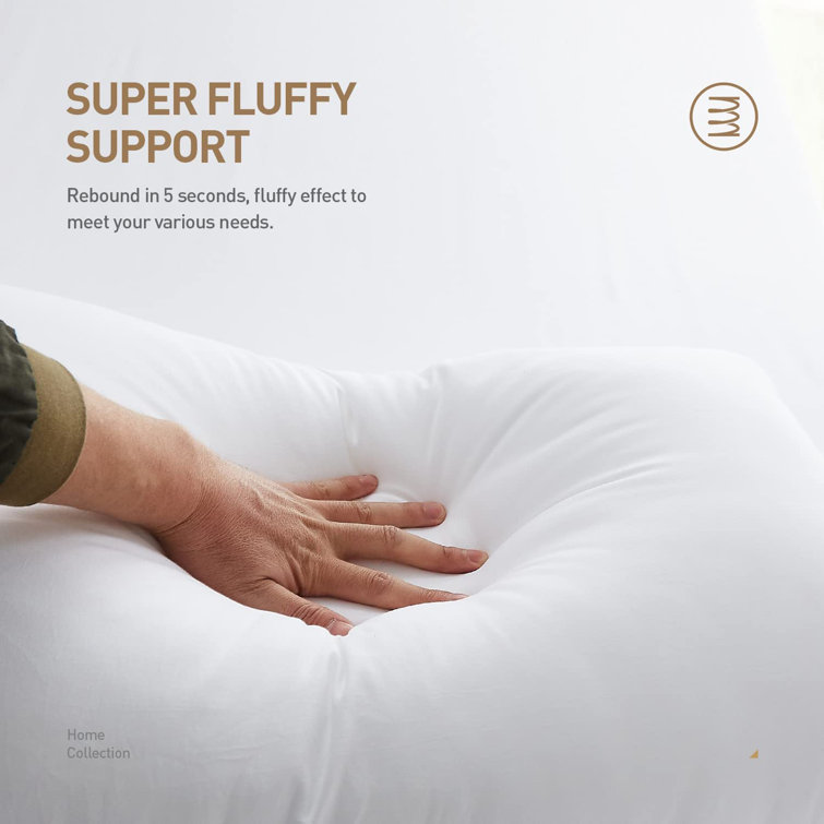 White 16x16 Square Polyester Pillow Inserts Set of 4