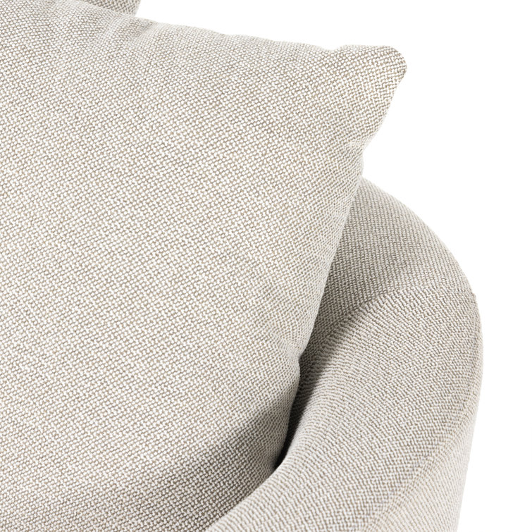 Delta Bisque Swivel Armchair with Pillow Cushions