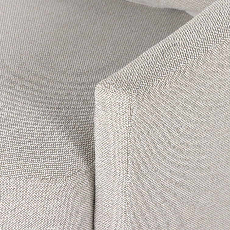 Delta Bisque Swivel Armchair with Pillow Cushions