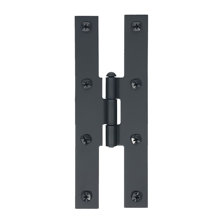 7" Black Iron Surface Mount H Hinge