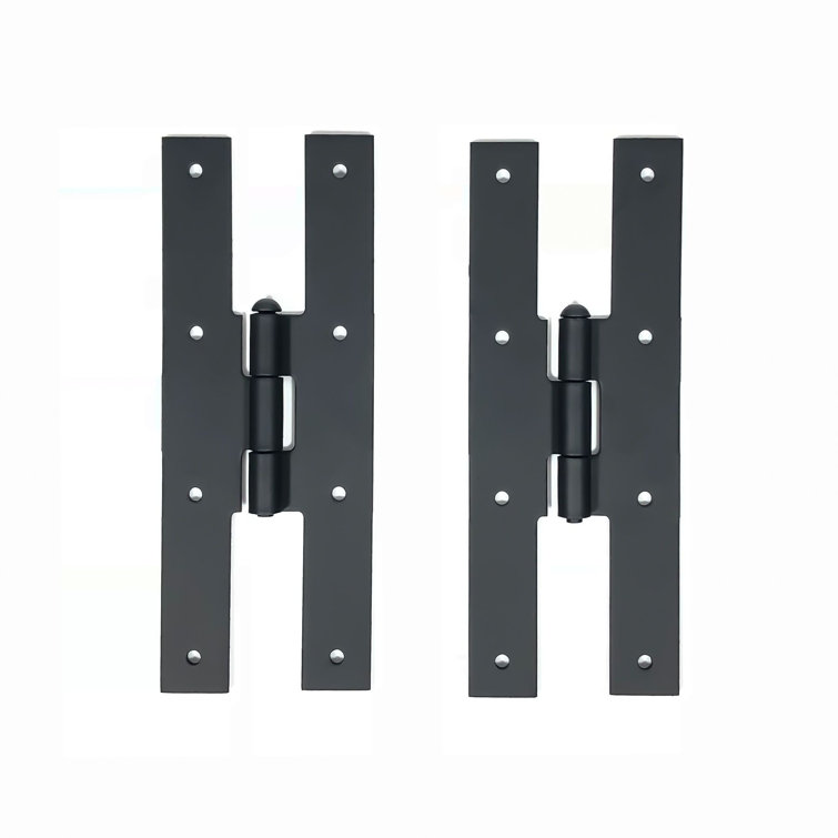 7" Black Iron Surface Mount H Hinge
