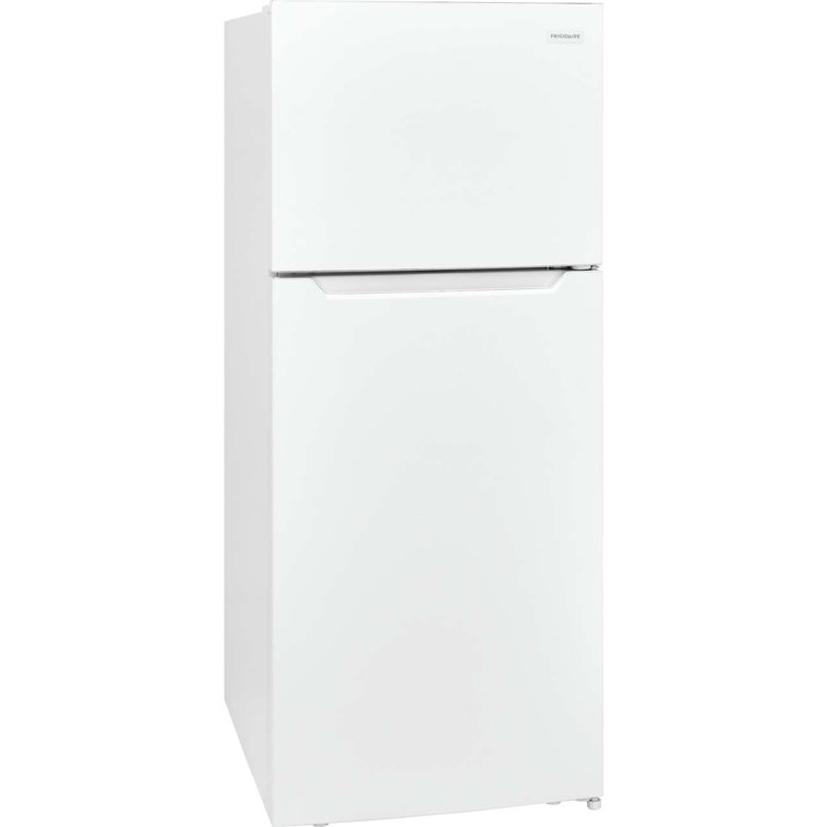 White Compact Top Freezer Refrigerator with Ice Maker