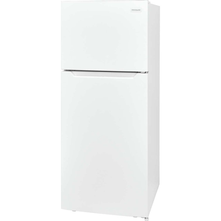 White Compact Top Freezer Refrigerator with Ice Maker