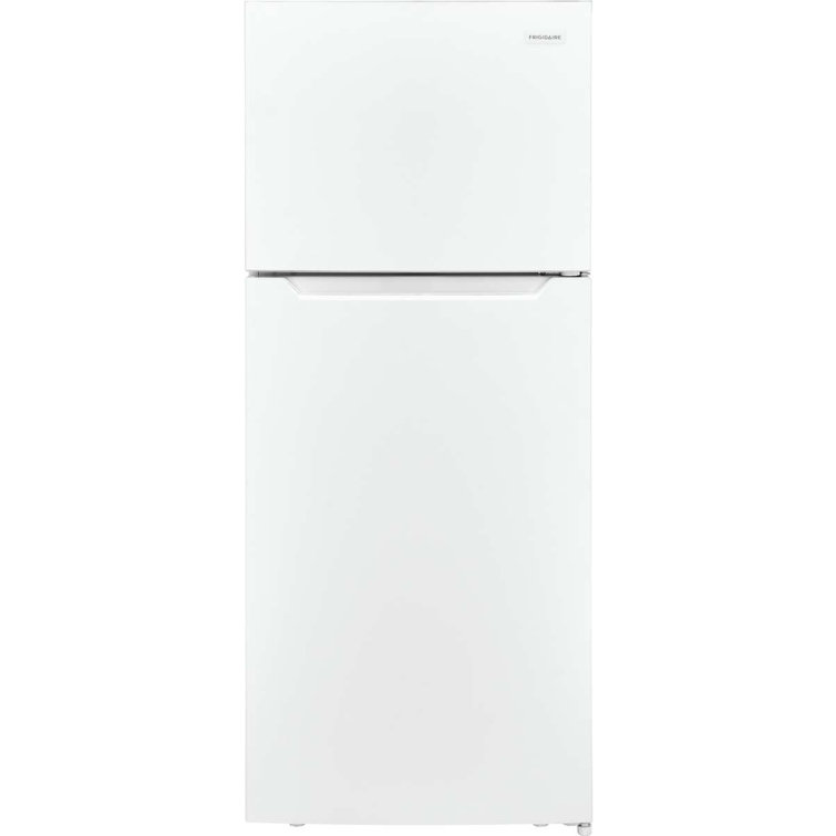 White Compact Top Freezer Refrigerator with Ice Maker