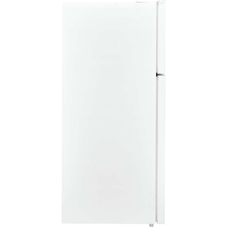 White Compact Top Freezer Refrigerator with Ice Maker