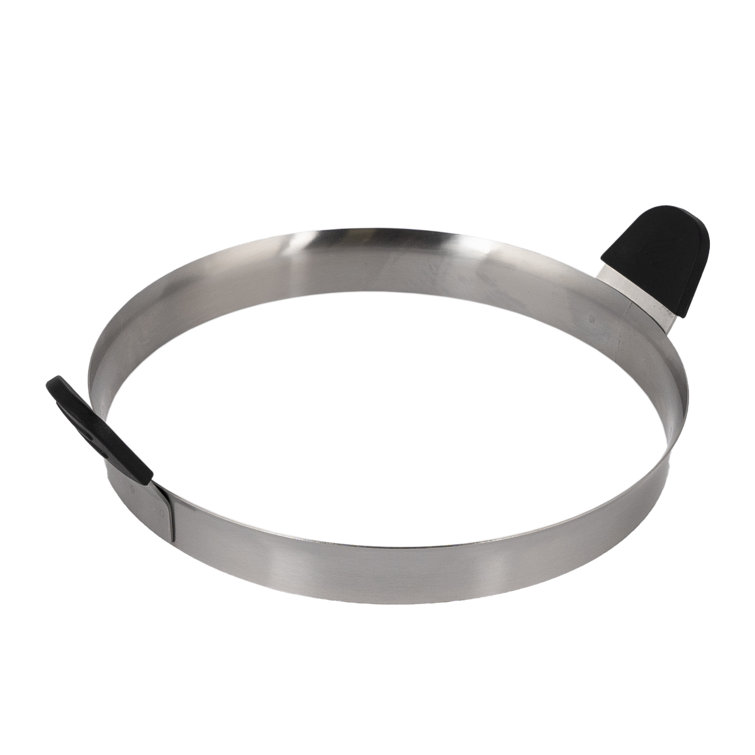 Black and Silver Stainless Steel Egg and Omelet Ring Kit